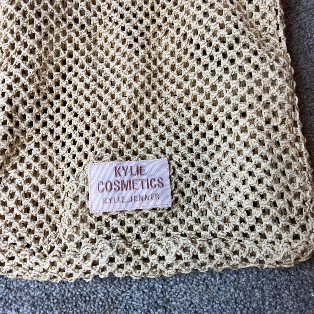 Kylie Cosmetics crochet Tote Bag Beige Beach Shopping‎ boho beach casual y2k - Picture 2 of 14